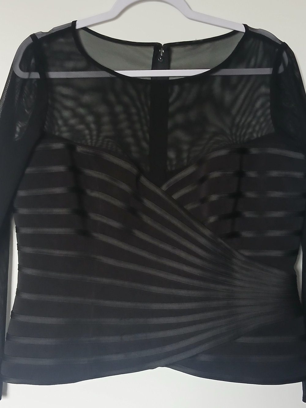JS Collections Black Evening Top